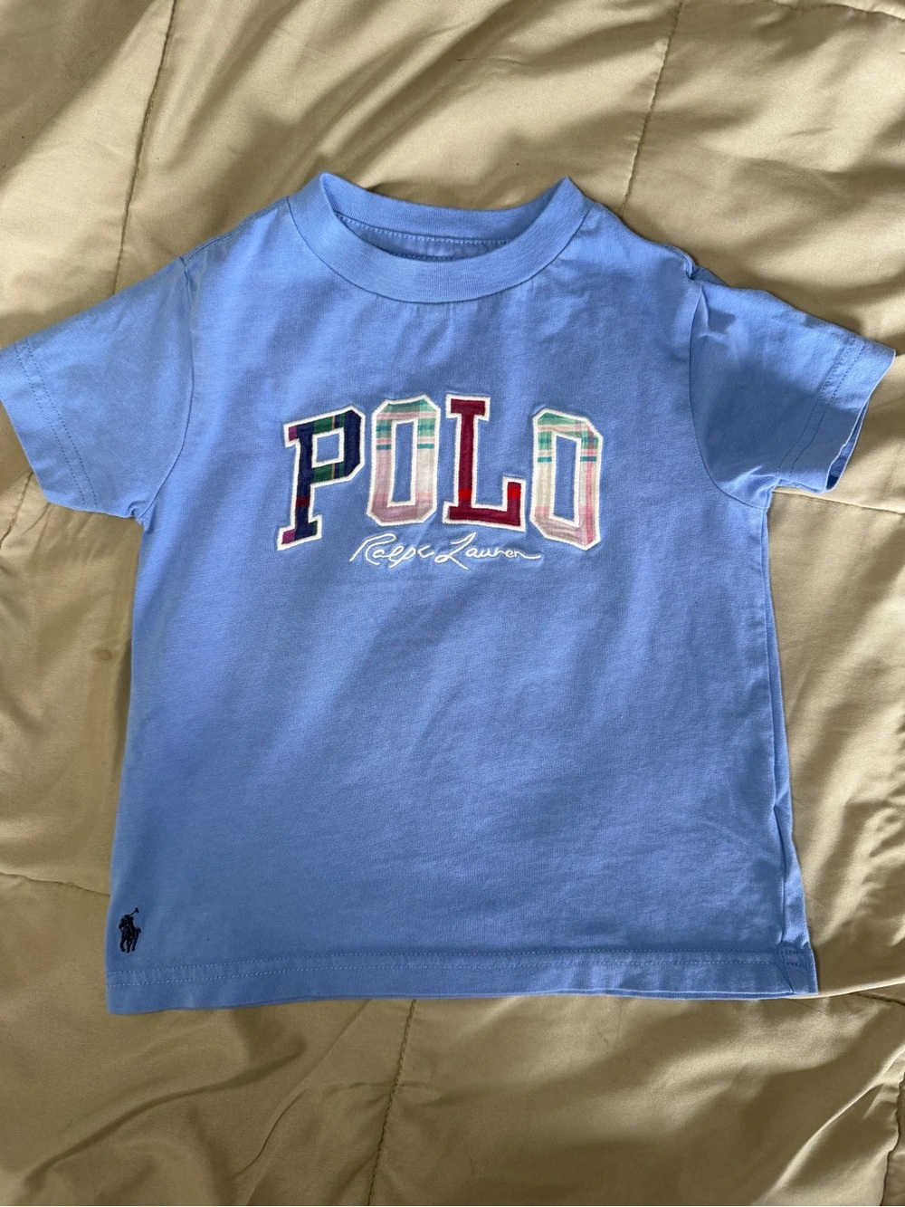 Polo by Ralph Lauren Light Blue Kids Graphic Logo Tee